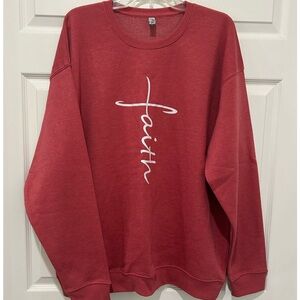 Red Faith Sweatshirt